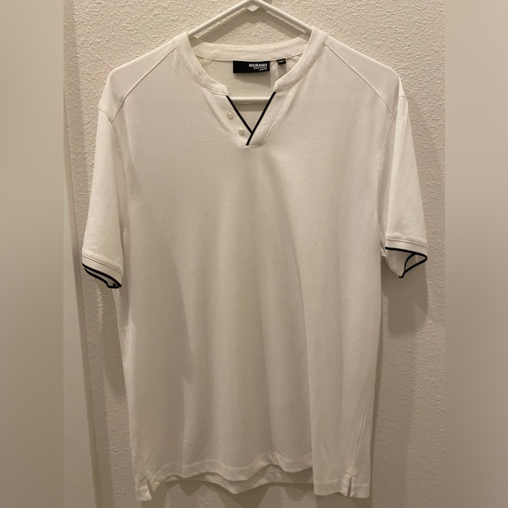 Men’s Murano liquid luxury slim fit men’s short sleeve shirt -large